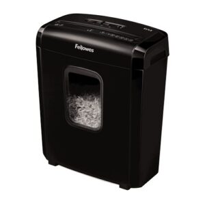 Biroja piederumi Fellowes  Powershred 6M Black, 13 L, Credit cards shredding, Mini-Cut Shredder, Paper handling standard/output 6 sheets per pass, Warranty 24 month(s)