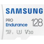 Mälukaardid Samsung  SAMSUNG PRO Endurance MB-MJ128KA/EU 128 GB, MicroSD Memory Card, Flash memory class U3, V30, Class 10, SD adapter