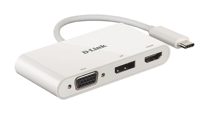 Ruuterid D-link 3-in-1 USB-C to HDMI/VGA/DisplayPort Adapter DUB-V310 0.11 m