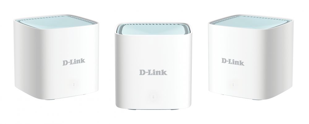 Ruuterid D-link EAGLE PRO AI AX1500 Mesh System M15-3 (3-pack) 802.11ax, 1200+300 Mbit/s, 10/100/1000 Mbit/s, Ethernet LAN (RJ-45) ports 1, Mesh Support Yes, MU-MiMO Yes, Antenna type 2 x 2.4G WLAN Internal Antenna, 2 x 5G WLAN Internal Antenna