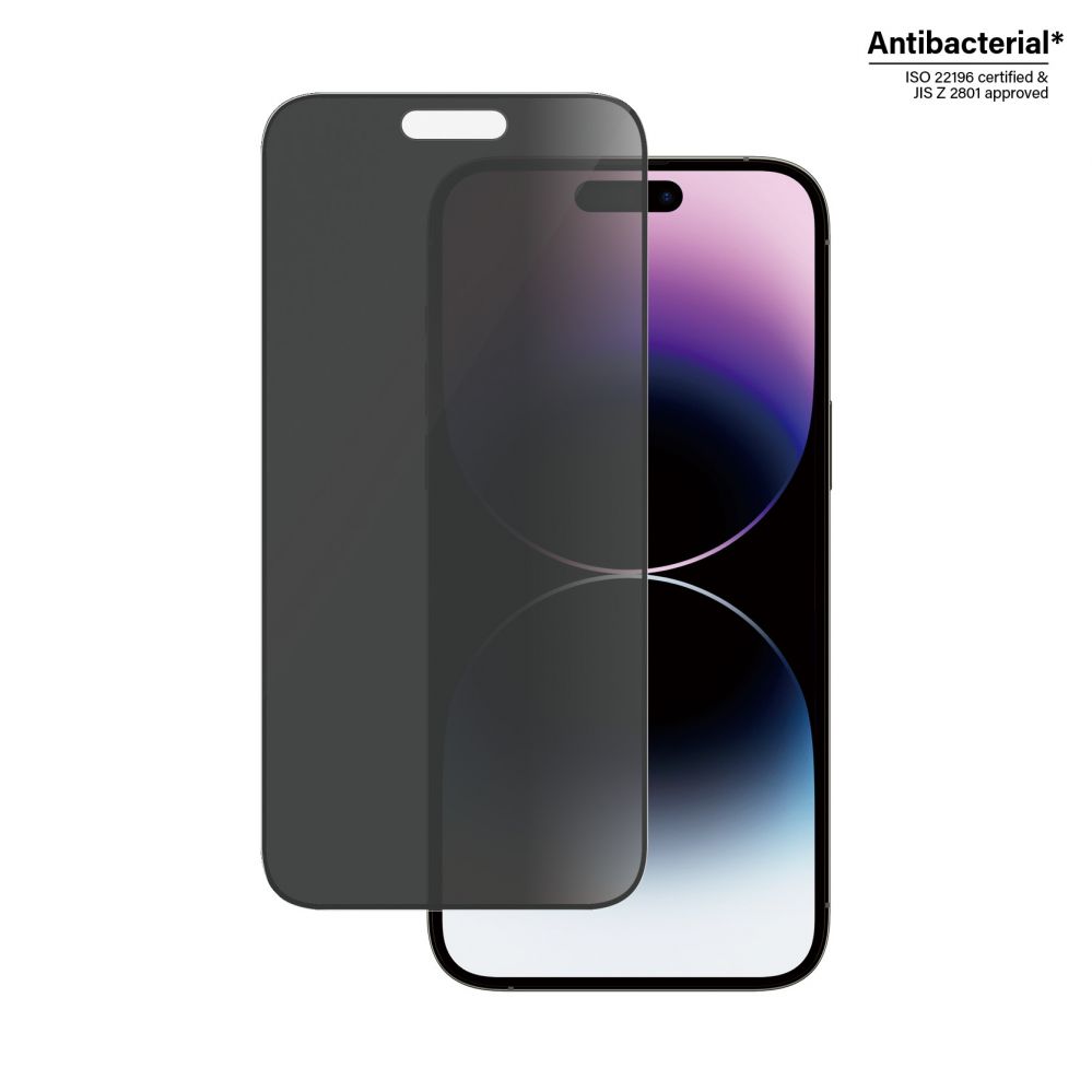 Aizmugurējais vāciņš PanzerGlass Screen protector, Apple, iPhone 14 Pro Max, Glass, Black