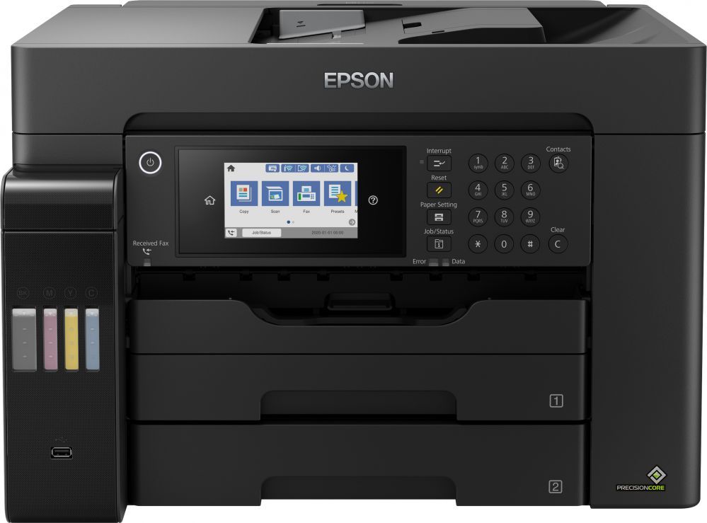 Printers EPSON EcoTank L15160 Colour, Inkjet, Multicunctional Printer, A3+, Wi-Fi, Black
