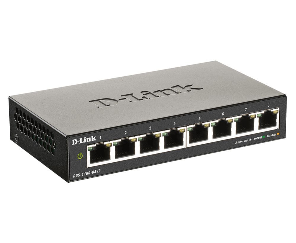 Server - Other Accessories D-link Smart Gigabit Ethernet Switch DGS-110-08V2 Managed, Desktop, Power supply type External, Ethernet LAN (RJ-45) ports 8
