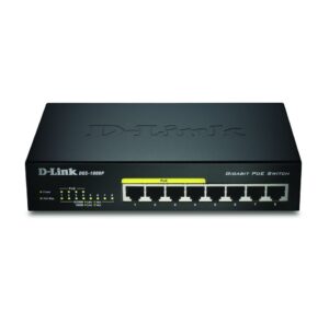 Serveru  - Citi piederumi D-link  8-Port Gigabit PoE Switch DGS-1008P Unmanaged, Desktop 