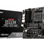 Intel procesoriaus pagrindinė plokštė MSI  B550M PRO-VDH WIFI Processor family AMD, Processor socket AM4, DDR4, Memory slots 4, Chipset AMD B, Micro ATX 