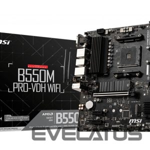 Intel protsessori emaplaat MSI  B550M PRO-VDH WIFI Processor family AMD, Processor socket AM4, DDR4, Memory slots 4, Chipset AMD B, Micro ATX 