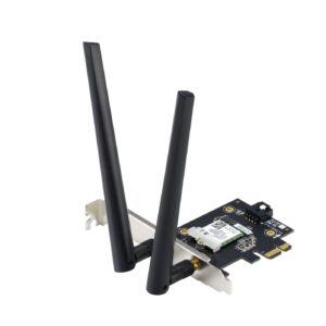 Rūteris Asus  AX1800 Dual-Band Bluetooth 5.2 PCIe Wi-Fi Adapter PCE-AX1800 802.11ax, 574+1201 Mbit/s, MU-MiMO Yes, No mobile broadband, Antenna type External 
