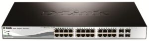 Serveru  - Citi piederumi D-link  28-Port Gigabit Smart Managed PoE Switch DGS-1210-28P Managed L2+, Desktop 
