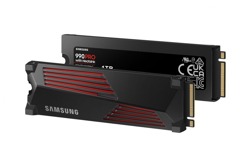 Жесткий диск SSD Samsung 990 PRO with Heatsink NVMe M.2 SSD 1TB