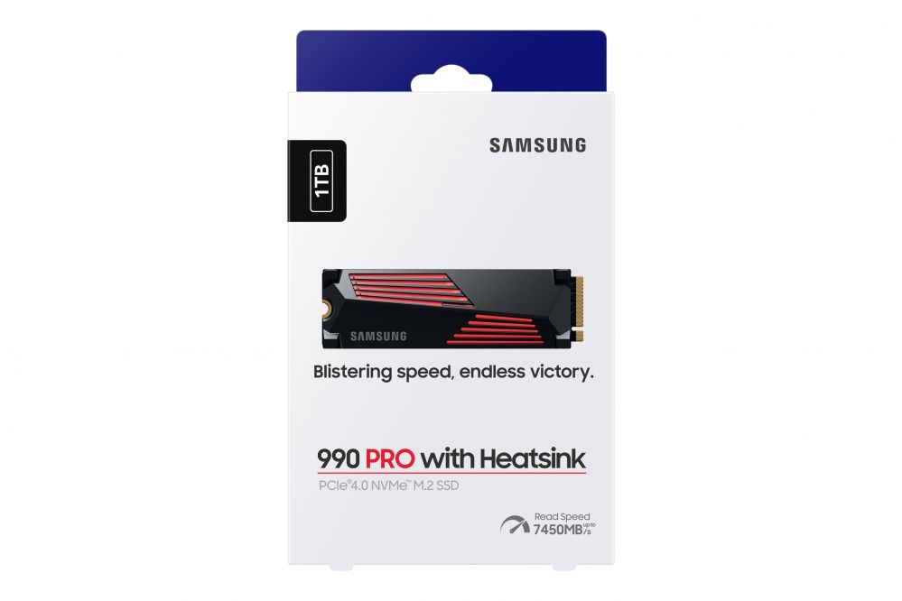 Жесткий диск SSD Samsung 990 PRO with Heatsink NVMe M.2 SSD 1TB
