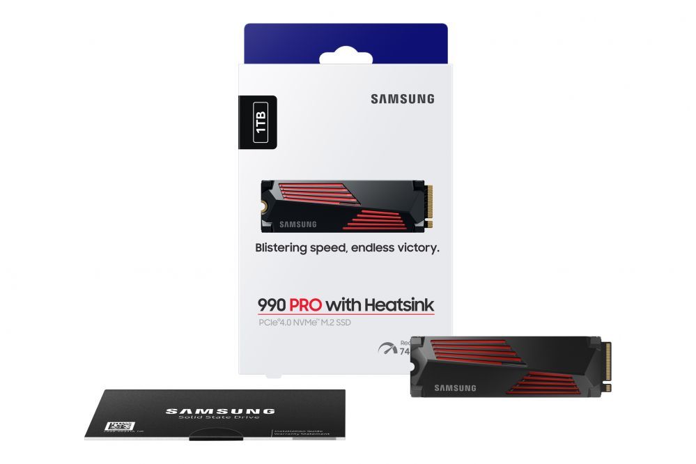 Жесткий диск SSD Samsung 990 PRO with Heatsink NVMe M.2 SSD 1TB