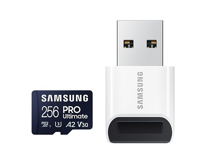 Memory cards Samsung 256GB PRO Ultimate microSD Card + Card Reader