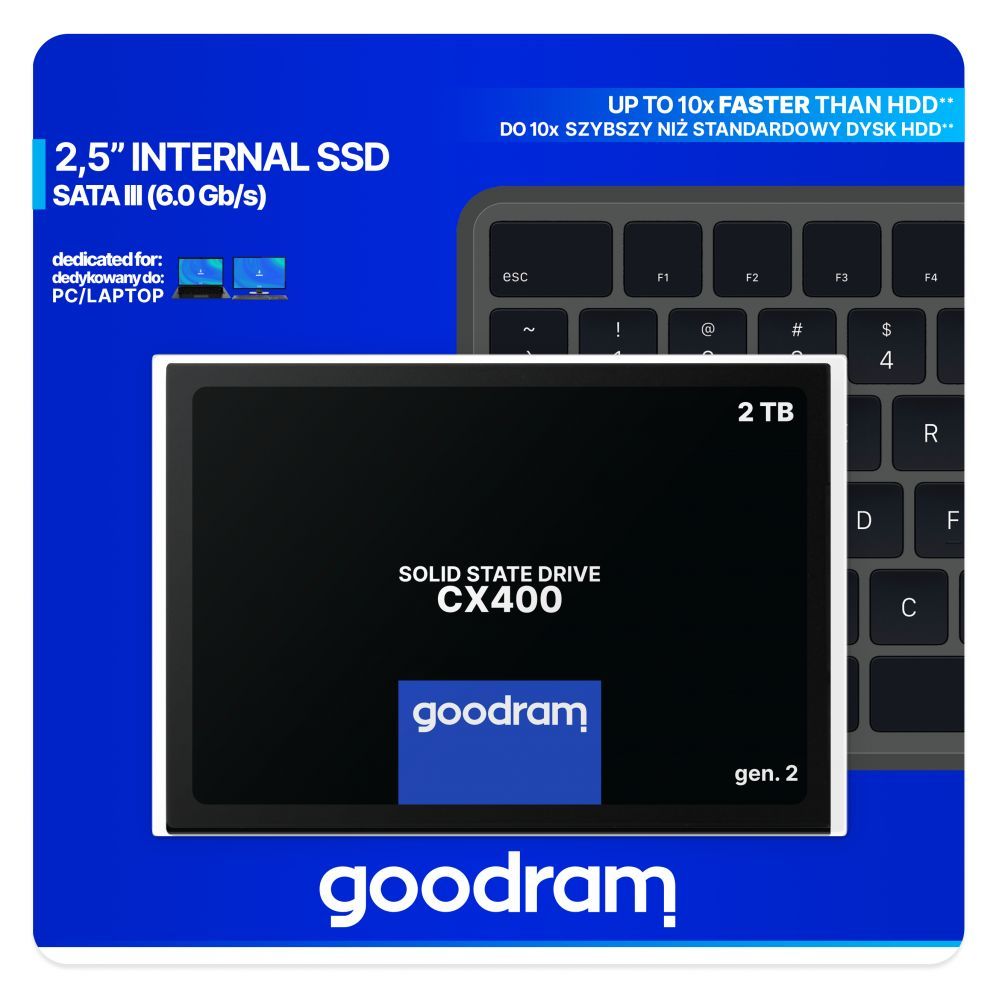 Arvuti komponendid Goodram GOODRAM SSD CX400 Gen.2 2TB SATA III