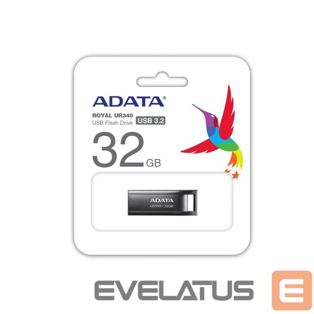 Mälupulk ADATA ROYAL UR340 32GB USB Flash Drive, Black