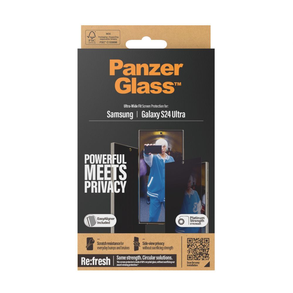 Aizmugurējais vāciņš PanzerGlass Privacy Screen Protector Samsung Galaxy S 2024 Ultra | Ultra-Wide Fit wA