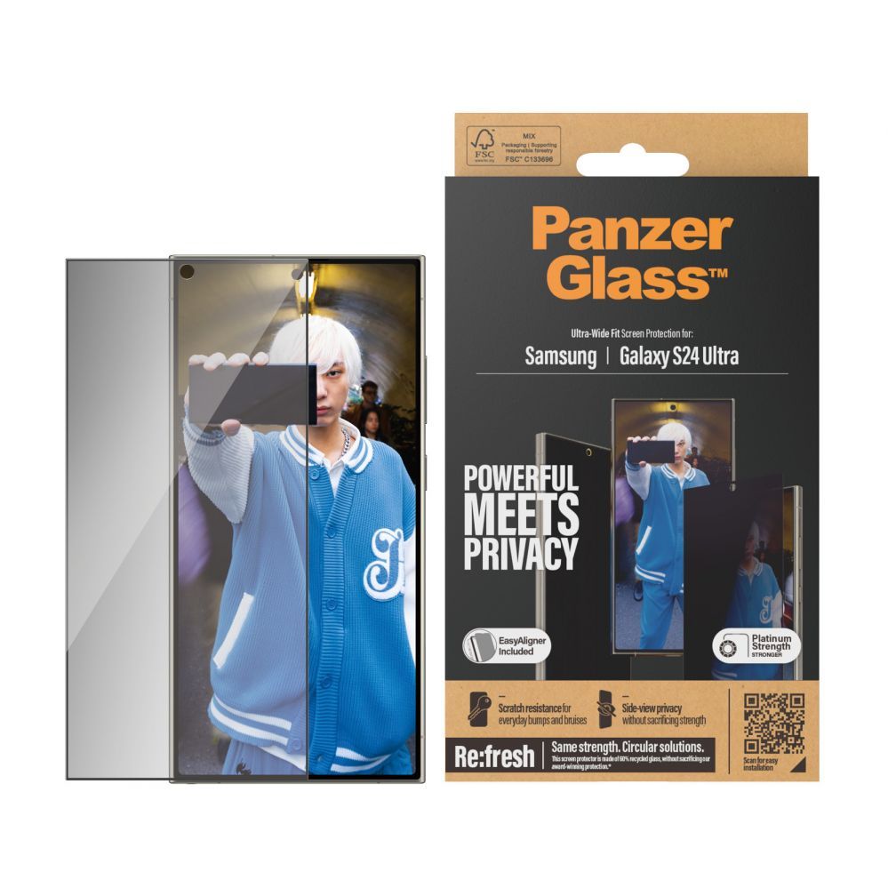 Aizmugurējais vāciņš PanzerGlass Privacy Screen Protector Samsung Galaxy S 2024 Ultra | Ultra-Wide Fit wA