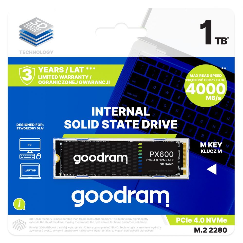 Arvuti komponendid Goodram GOODRAM SSD PX600 1TB M.2 PCIe NVME