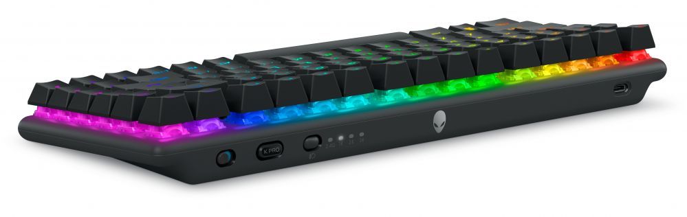 Компьютерная клавиатура Dell 545-BBFQ Alienware Pro Gaming Keyboard Wireless US Alienware Linear Mechanical Dark Side of the Moon Bluetooth