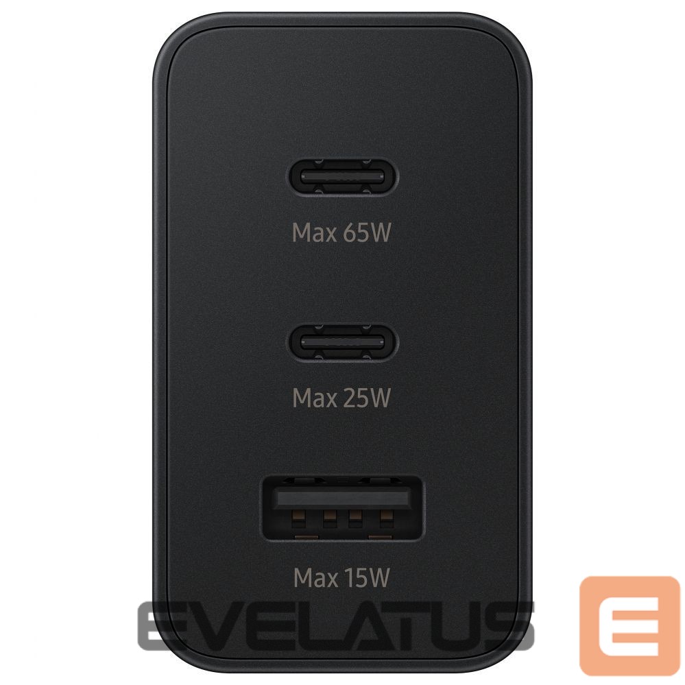 Adaptrid Samsung Samsung charger 2x USB Type C / USB PPS, Power Delivery PD 65W, QC 3.0, AFC, FCP black (EP-T6530NBEGEU)