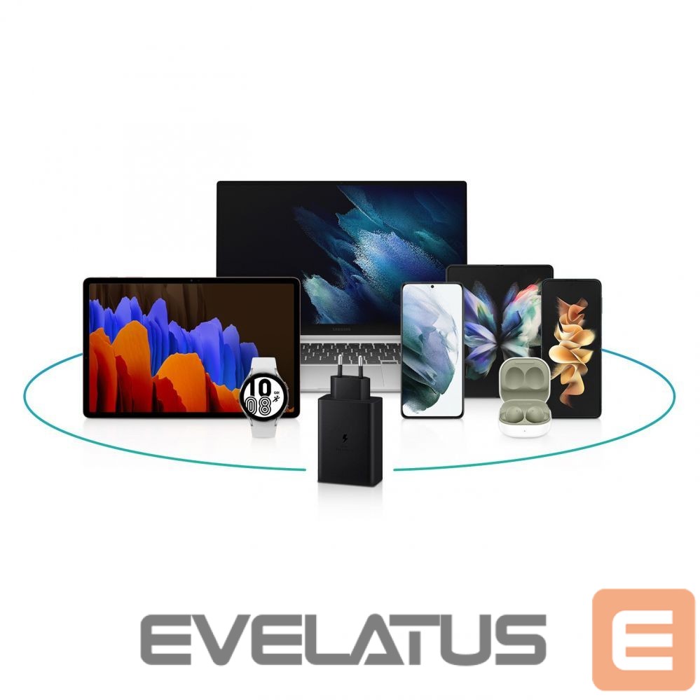 Adaptrid Samsung Samsung charger 2x USB Type C / USB PPS, Power Delivery PD 65W, QC 3.0, AFC, FCP black (EP-T6530NBEGEU)