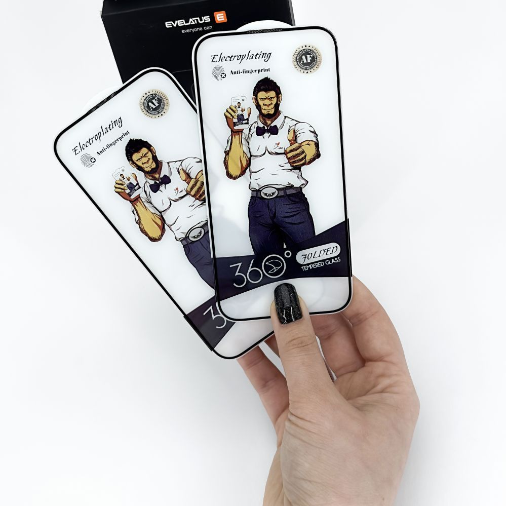 Protective glass Evelatus Apple iPhone 15 Pro 2.5D Full Cover Glass Anti-Static Light Black