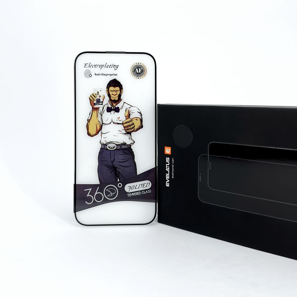 Protective glass Evelatus Apple iPhone 15 Pro 2.5D Full Cover Glass Anti-Static Light Black