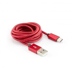 Cable Sbox  USB->Type-C M/M 1.5m CTYPE-1.5R Strawberry Red 