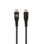 Kabelis Tellur  Green Data cable Type-C to Type-C 3A PD60W 1m nylon black 