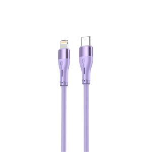 Cable Tellur  Silicone Type-C to Lightning Cable PD30W 1m Purple 
