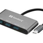 Adapteris Sandberg  136-03 USB-C to 3xUSB 3.0 Hub + PD 