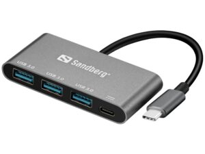 Parveidotājs Sandberg  136-03 USB-C to 3xUSB 3.0 Hub + PD 