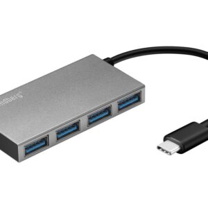 Adapteris Sandberg  136-20 USB-C to 4 xUSB 3.0 Pocket Hub 
