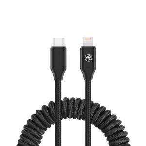 Kabelis Tellur  Extendable USB-C to Lightning Cable PD27W up to 1.8m Black 