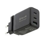 Laadijad ja juhtmed Tellur  GaN 65W 3-port wall charger, 2xUSB-C + USB-A, EU,UK,US, black 