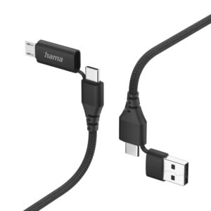 Kabelis Hama  Hama 00201537 4-in-1 Multi Charging Cable 1.5m 