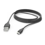 Cable Hama  Hama 00201588 Charging Cable, USB-A - Micro-USB 3m black 