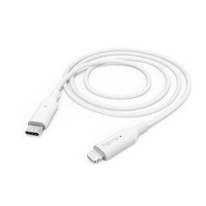 Kabelis Hama  Hama 00201598 Charging Cable, USB-C - Lightning 1m white 