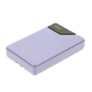 Ārējais akumulators Tellur  Power Bank 10000mAh, USB-C + Lightning cables built-in  purple 
