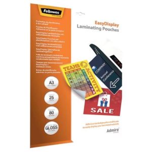 Biuro įrankiai Fellowes  LAMINATOR POUCH ADHESIVE/A3 80 25PCS 5601803