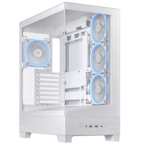 Computer case Asus  Case|| A31 PLUS Case|MidiTower|Case product features Transparent panel|ATX|BTX|MicroATX|MiniITX|Colour White|A31PLUSTGARGBWHITE 