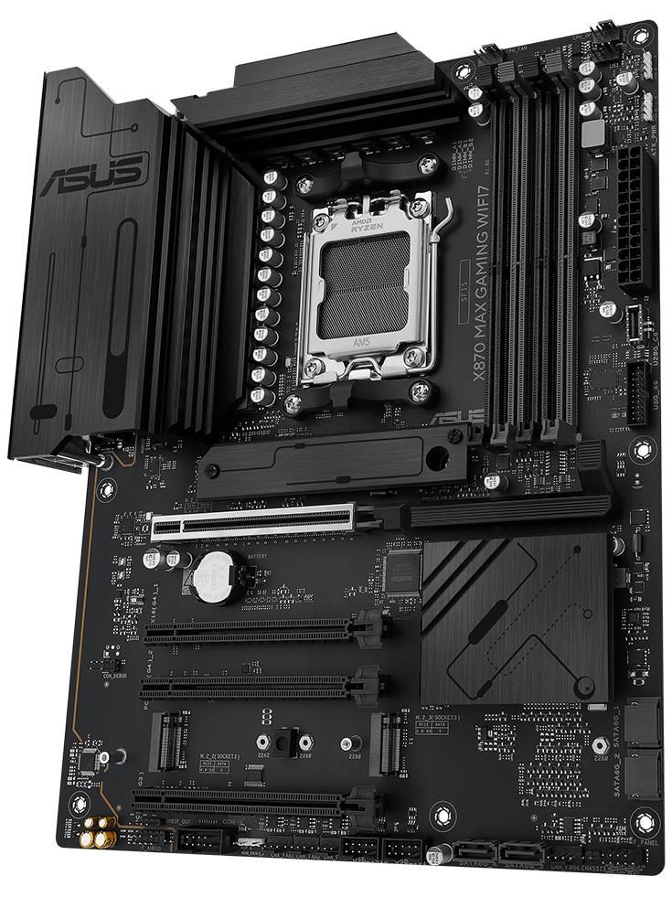 Pamatplate AMD procesorsiem Asus Mainboard||AMD X870|SAM5|ATX|Memory DDR5|Memory slots 4|1xPCI-Express 3.0 16x|2xPCI-Express 4.0 16x|1xPCI-Express 5.0 16x|3xM.2|1xHDMI|4xUSB 2.0|4xUSB 3.2|2xUSB-C|1xRJ45|3xAudio port|X870MAXGAMINGWIFI7