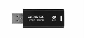 USB atmintinė ADATA  MEMORY DRIVE FLASH USB3.2 128G/BLACK UC320-128G-RBK/BK 