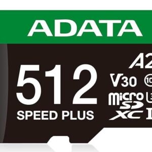 Other Computer Accessory ADATA  MEMORY MICRO SDXC 512GB UHS-I/UD512GUI3V30A2SP-RA1 