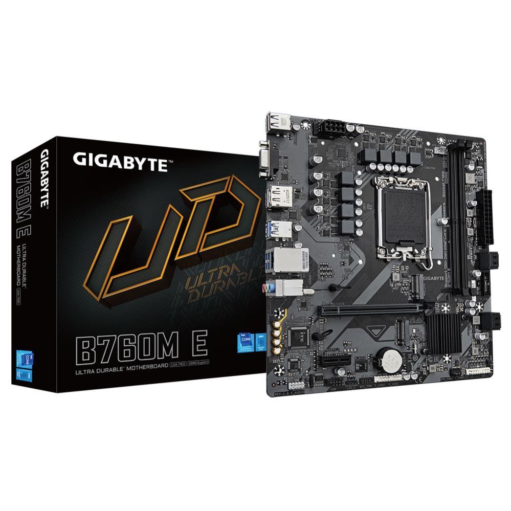 Motherboard for Intel processors Gigabyte Mainboard||Intel B760 Express|LGA1700|Micro-ATX|Memory DDR5|Memory slots 2|B760ME1.0