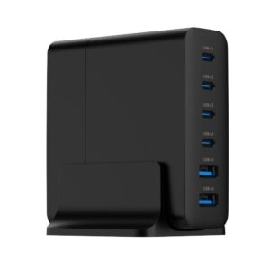 Įkrovikliai ir kabeliai Gembird  CHARGER USB UNIVERSAL 6P 75W/TA-UC-2A4C-PD75-01-BK 