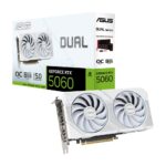 Graafikakaart / ideokaardid Asus  Graphics Card||NVIDIA GeForce RTX 5060|8 GB|GDDR7|128 bit|PCIE 5.0 16x|Dual Slot Fansink|DUAL-RTX5060-O8G-WHITE 