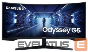 Monitors Samsung  LCD Monitor||Odyssey G5|34"|Gaming/Curved/21 : 9|Panel VA|3440x1440|21:9|1 ms|Tilt|Colour Black|LC34G55TWWPXEN 
