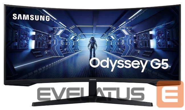 Monitorid Samsung LCD Monitor||Odyssey G5|34"|Gaming/Curved/21 : 9|Panel VA|3440x1440|21:9|1 ms|Tilt|Colour Black|LC34G55TWWPXEN