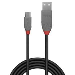 Kabelis LINDY  CABLE USB2 A TO MICRO-B 2M/ANTHRA 36733 