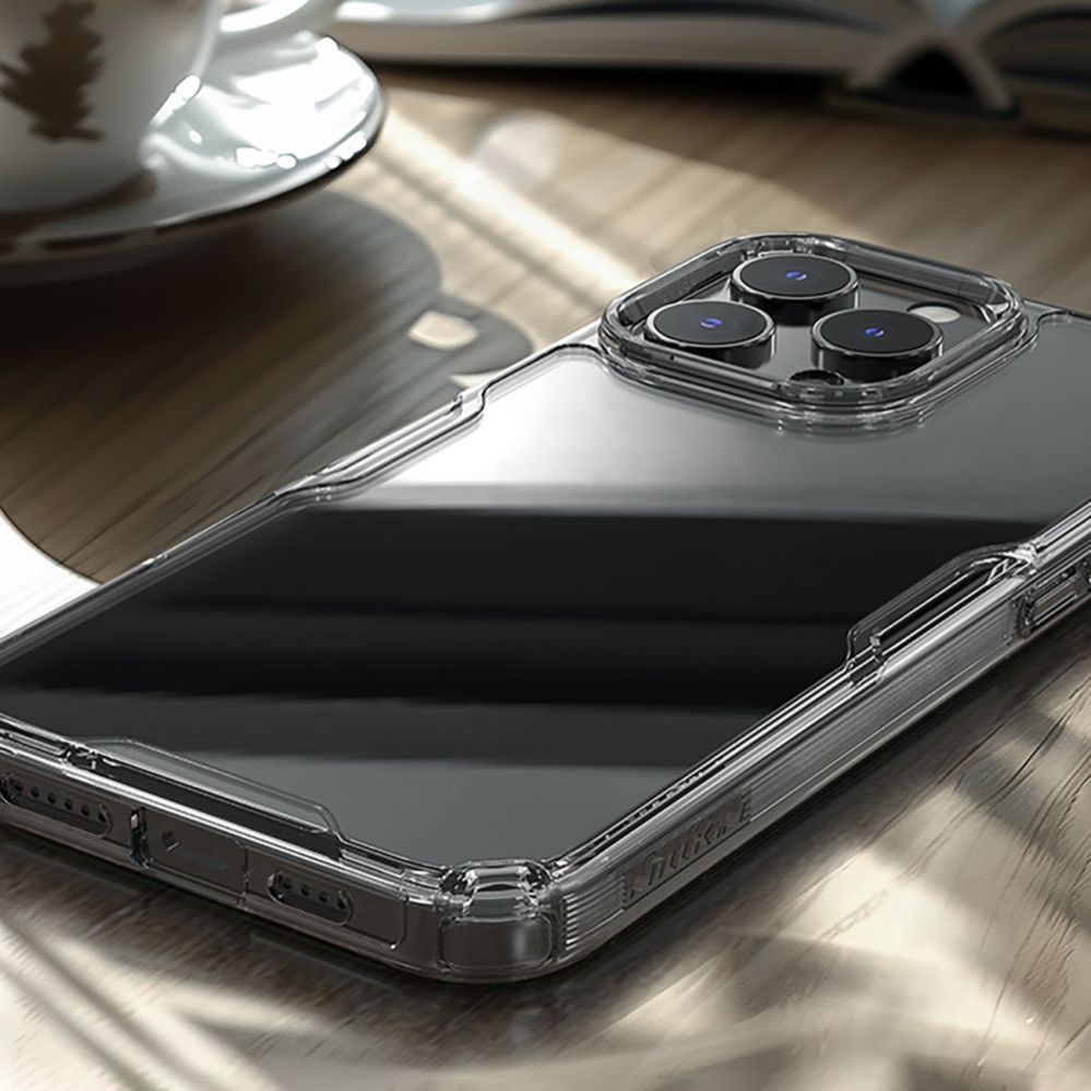 Back panel cover Nillkin Nillkin Nature Pro Case for iPhone 16 Pro - transparent and white